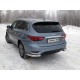 Защита задняя овальные уголки 75х42 мм ТСС для Infiniti QX60 2016-2021