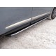 Пороги алюминиевые ТСС с накладкой серые для Infiniti QX60 2016-2021 INFQX6016-45GR