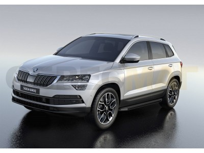 Пороги алюминиевые Rival Premium для Skoda Karoq № A180ALP.5103.1