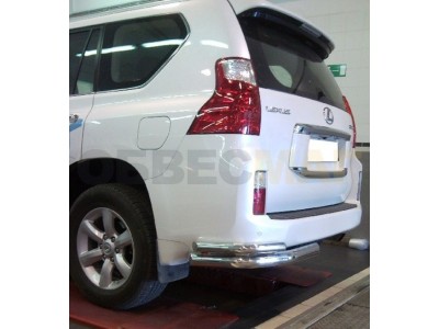 Защита задняя уголки двойные 76-53 мм для Lexus GX460 № GX09 3