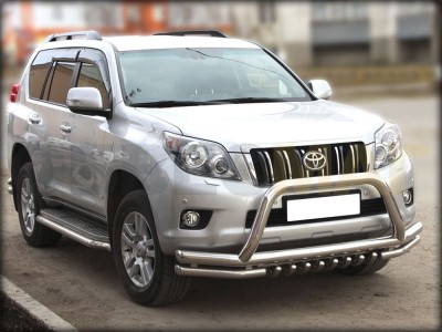 Защита передняя двойная 76-60 мм с защитой картера для Toyota Land Cruiser Prado 150 № LCPR10 1.2