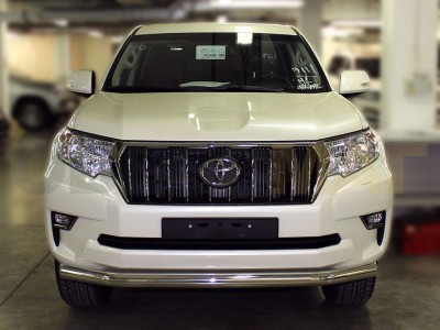 Защита переднего бампера 76 мм с подгибами для Toyota Land Cruiser Prado 150 № LCPR17_1.3