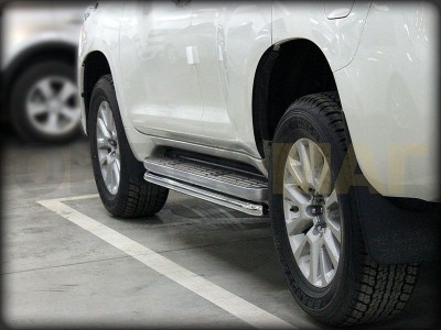 Защита штатного порога 53 мм под порог для Toyota Land Cruiser Prado 150 № LCPR17_2