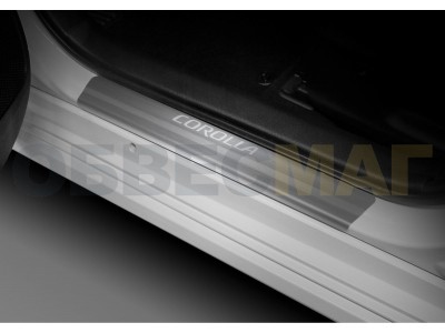 Накладки на пороги Rival, 4 шт для Toyota Corolla 2019-2021