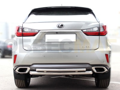 Защита заднего бампера двойная 60-43 мм для Lexus RX № RX15_3.1