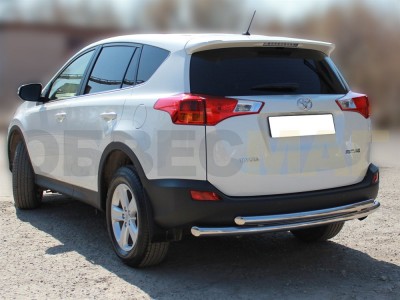 Защита заднего бампера двойная 60-53 мм для Toyota RAV-4 № TRN13_3.3