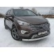Защита переднего бампера овальная 75-42 мм ТСС для Hyundai Santa Fe Grand 2014-2016