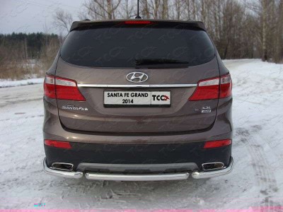 Защита заднего бампера 60 мм для Hyundai Santa Fe Grand № HYUNSFGR14-17