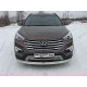 Защита переднего бампера овальная 75-42 мм ТСС для Hyundai Santa Fe Grand 2014-2016