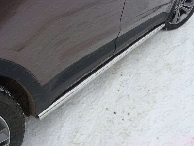 Пороги труба 60 мм для Hyundai Santa Fe Grand № HYUNSFGR14-10