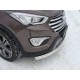 Защита переднего бампера овальная 75-42 мм ТСС для Hyundai Santa Fe Grand 2014-2016