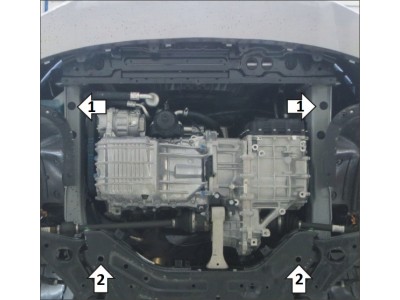 Усиленная защита картера двигателя, КПП (2 мм, сталь) для Kia Sportage R 2022-н.в.