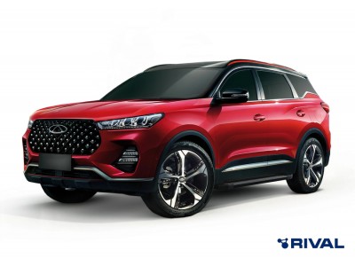 Порог-площадка "Black" F180ALB + комплект крепежа, RIVAL для Chery Tiggo 7 2019-2020/ 7Pro 2020-н.в./ 7Pro Max 2022-н.в./ Tiggo 8 2020-н.в,/ 8Pro 2021-н.в./ 8ProMax 2022-н.в./ Exeed LX 2022-н.в.
