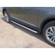 Пороги алюминиевые ТСС с накладкой для Audi Q7 2015-2021