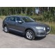 Пороги алюминиевые ТСС с накладкой чёрные для Audi Q7 2015-2021