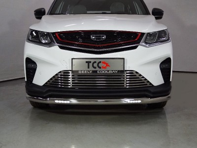 Защита переднего бампера с ДХО 60 мм для Geely Coolray № GEELCOOL20-25