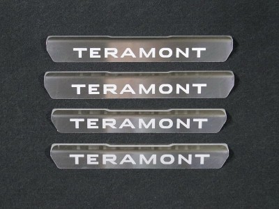 Накладки на пороги лист шлифованный надпись Teramont 4 шт ТСС для Volkswagen Teramont 2018-2021
