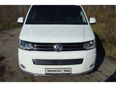 Защита переднего бампера 42 мм ТСС для Volkswagen Multivan/Caravelle 2009-2015