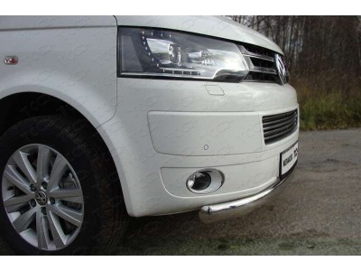 Защита передняя овальная 75х42 мм ТСС для Volkswagen Multivan/Caravelle 2009-2015