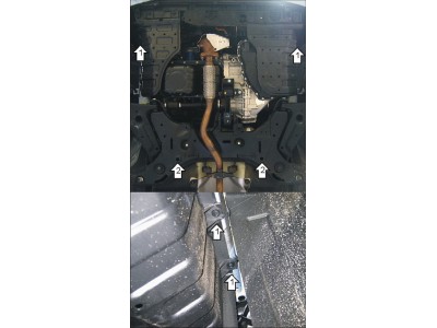 Усиленная защита картера двигателя, КПП (2 мм, сталь) для Kia Picanto 2004-2011