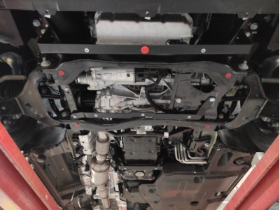 Защита картера, КПП (композит 6 мм) для Mercedes V-Class w447 2014-н.в. (V - все, 4WD), Mercedes Vito w447 2014-н.в. (кроме V-2.0D 237 л.с. и авто с 9 ст. АКПП) (2 части)