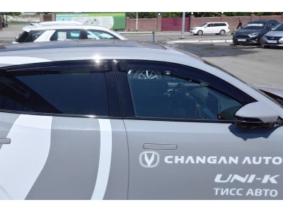 Дефлектор боковых окон для Changan UNI-K, 2021-н.в., 4ч., темный / Чанган Юни-К