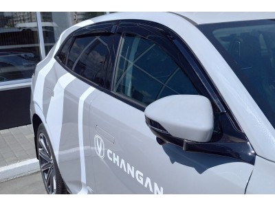 Дефлектор боковых окон для Changan UNI-K, 2021-н.в., 4ч., темный / Чанган Юни-К