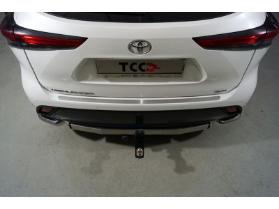 Накладка на задний бампер лист шлифованный для Toyota Highlander № TOYHIGHL20-06