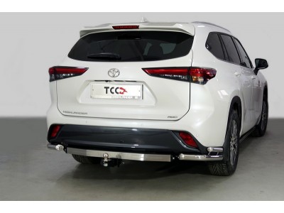 Защита задняя двойные уголки 60-42 мм для Toyota Highlander № TOYHIGHL20-30
