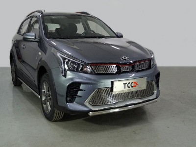 Защита переднего бампера короткая 42 мм для Kia Rio X № KIARIOX20-17