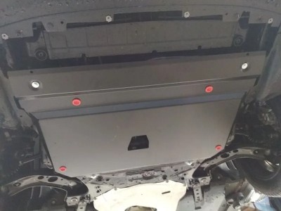 Защита картера двигателя, КПП (2 мм, сталь) для Mazda 3 2019-н.в. (V = 1.5T AT FWD), Mazda CX-30 2021-н.в. (V = 2.0 AT)