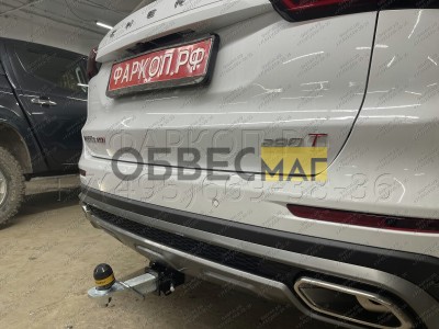 Фаркоп для Chery Tiggo 8 2020-2024, Chery Tiggo 8 Pro 2021-2024, Chery Tiggo 8 Pro Max 2022-н.в., Tenet T8 2025-н.в. съемное крепление шара под американский квадрат