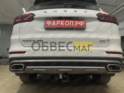 Фаркоп для Chery Tiggo 8 2020-2024, Chery Tiggo 8 Pro 2021-2024, Chery Tiggo 8 Pro Max 2022-н.в., Tenet T8 2025-н.в. съемное крепление шара под американский квадрат