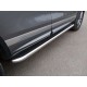 Пороги с площадкой нержавеющий лист 60 мм ТСС для Volkswagen Touareg R-Line 2014-2017