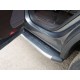 Пороги алюминиевые ТСС с накладкой серые для Volkswagen Touareg R-Line 2014-2017