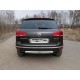 Защита заднего бампера овальная 75х42 мм ТСС для Volkswagen Touareg R-Line 2014-2017