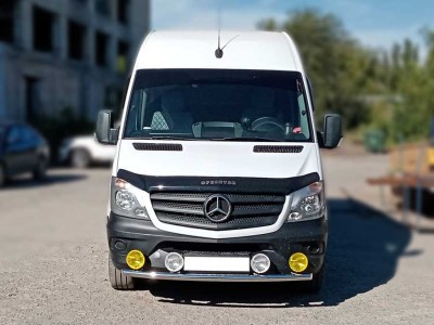 Защита переднего бампера одинарная с подгибами d-60 для Mercedes Sprinter 2006-2018 MS_1