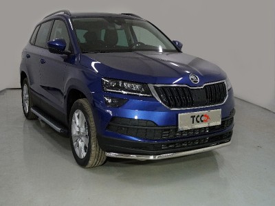Защита переднего бампера 42 мм для Skoda Karoq № SKOKAR20-17