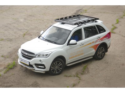 Защита порогов с алюм. площадкой d=51 мм (НПС) для Lifan X60 2012-2021