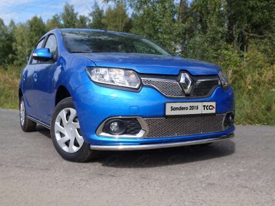 Защита переднего бампера 42 мм для Renault Sandero № RENSAN15-01