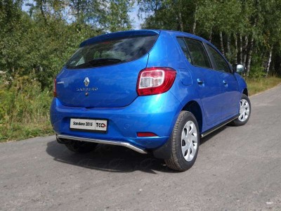 Защита заднего бампера волна 42 мм для Renault Sandero № RENSAN15-07