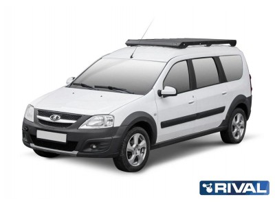 Алюминиевый багажник 1730x1000 мм для Lada Largus 2012-2022 на рейлинги