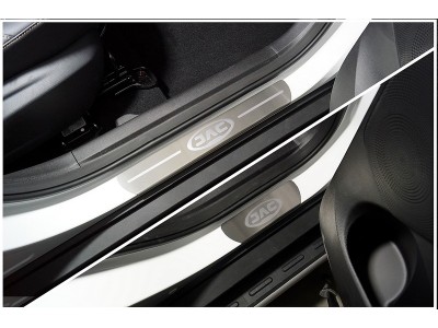 Накладки на пороги (лист шлифованный надпись JAC) 4шт для JAC JS4 2020 – н.в. JACJS422-03