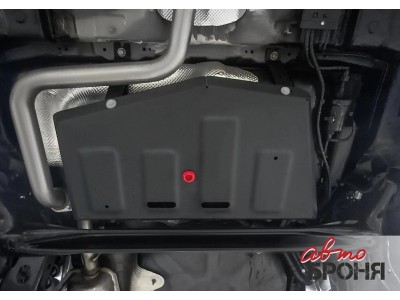 Защита топливного бака (сталь) + комплект крепежа для JAC JS4 2022-н.в. (V - 1.5, АКПП, FWD), Москвич 3 2022-н.в. (V - 1.5, АКПП, FWD)