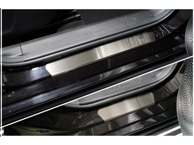 Накладки на пороги (лист шлифованный) 4шт для Haval Jolion 1.5 2021 – н.в. HAVJOL21-09