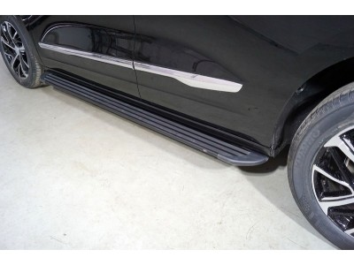 Пороги алюминиевые Slim Line Black 1820 мм для Haval Jolion 1.5 2021 – н.в. HAVJOL21-29B