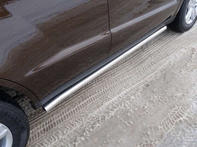 Пороги труба 60 мм для Geely Emgrand X7 № GEELEMGX715-13