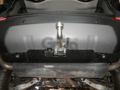 Фаркоп оцинкованный для Land Rover Discovery Sport, только 5-местная версия с запасным колесом в багажнике 2015-2019 условно-съемное крепление шара