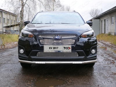 Защита переднего бампера с ДХО 60 мм для Subaru XV № SUBXV17-21