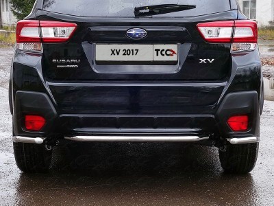 Защита задняя уголки 42 мм ТСС для Subaru XV 2017-2021